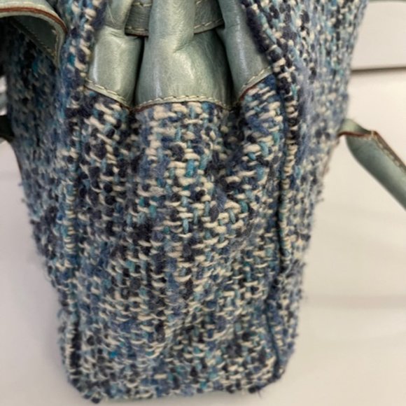 Helen Welsh Vintage Wool -Leather Italian Handbag - Picture 7 of 10